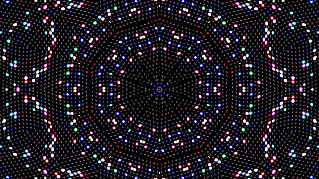 Beautiful abstract kaleidoscope that shines, a radiant light that regulates the subtle movements