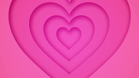 pink heart background,3d motion design, layered paper art