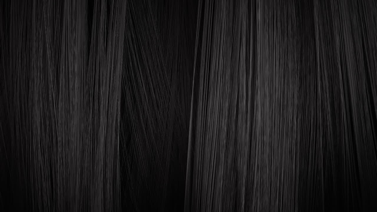 파동 모양의 어두운 머리카락, 3d 렌더링