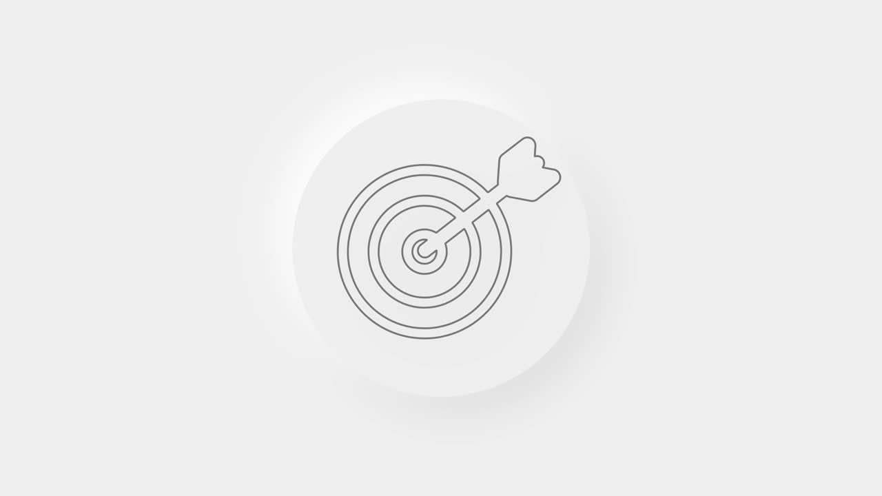 Target with arrow icon isolated on white background. Dart board sign. Archery board icon.