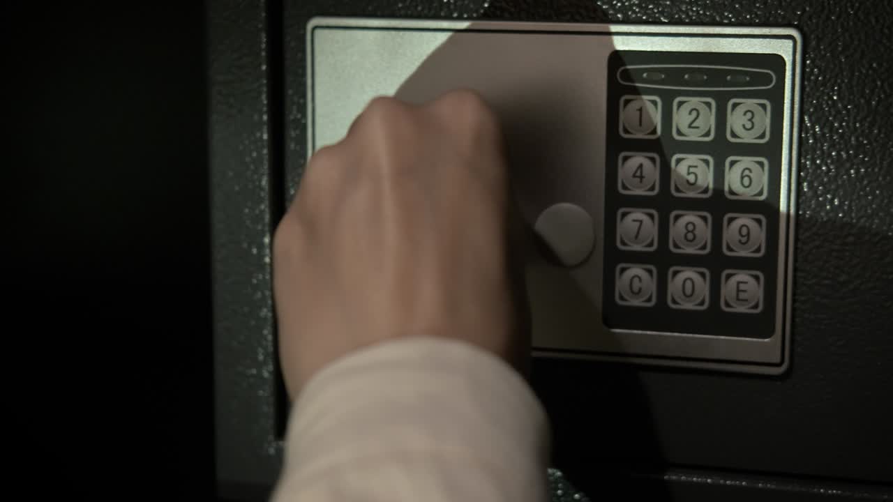 Open safe with number.