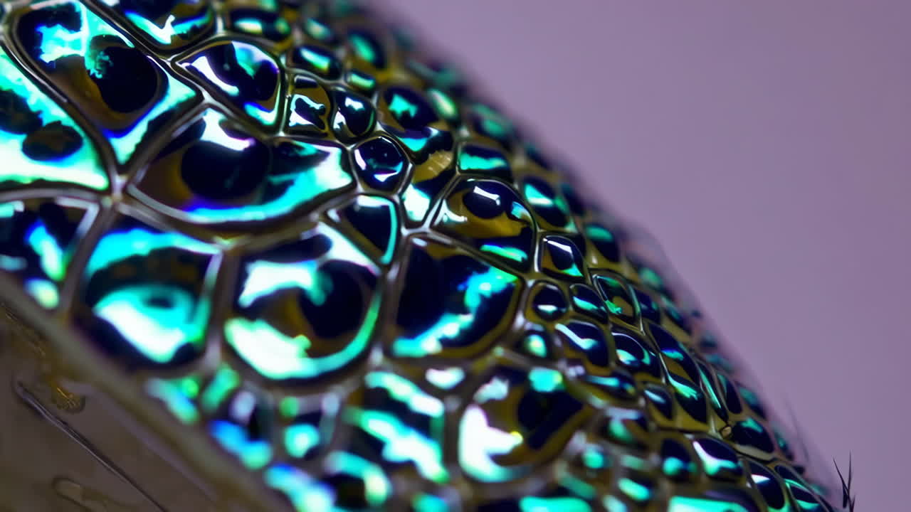 Macro Shot of Iridescent Bubbles with Vibrant Colors