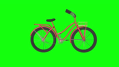 8 animations red bicycle bike kid green screen 3d chroma key