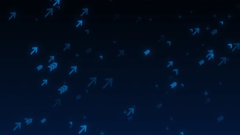 futuristic blue bokeh particles glitter awards dust gradient background glittering in space bokeh
