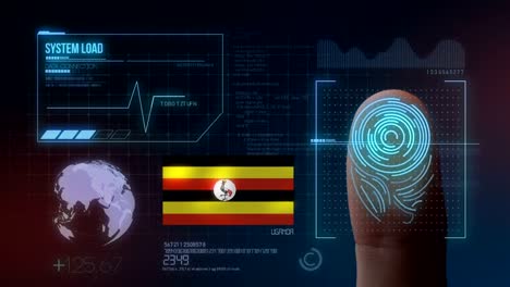 finger print biometric scanning identification system. uganda nationality