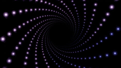 abstract spiral tunnel of glowing dots