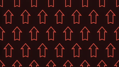 dynamic red arrow pattern on black background tiling design with upward and downward movements