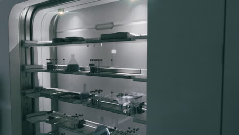 laboratory interior showcasing various glassware and equipment in use