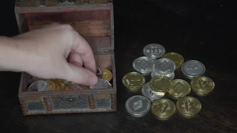 bitcoin in the treasure chest