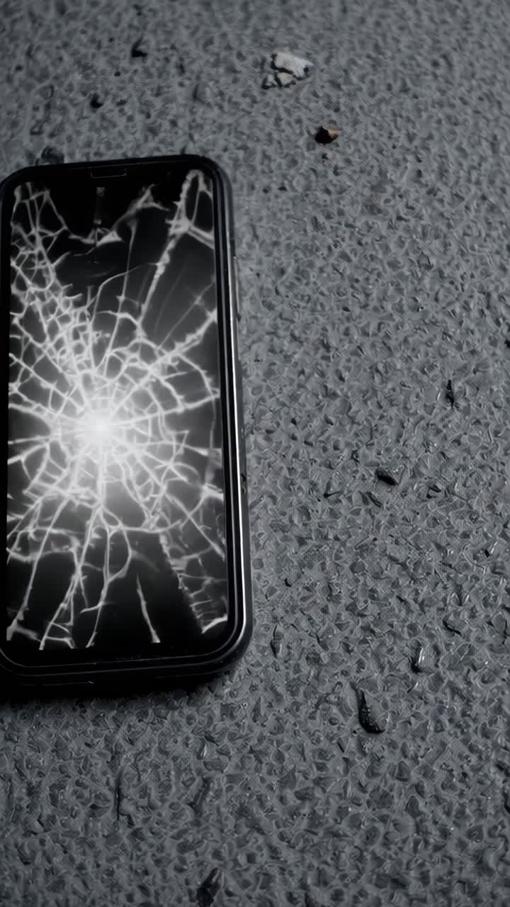 Broken Smartphone on a Surface