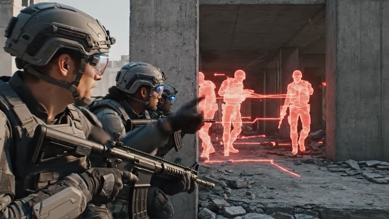 soldiers using augmented reality combat simulation training