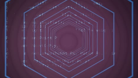 animación del procesamiento de datos a través del túnel digital sobre fondo negro