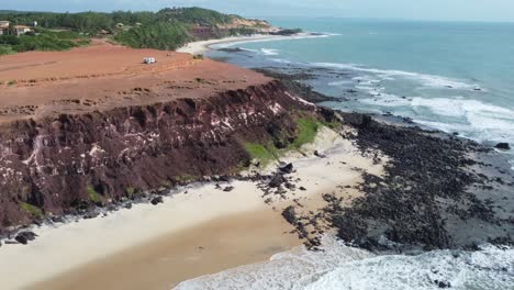 cliffside beach pipa chapadao overlook from drone