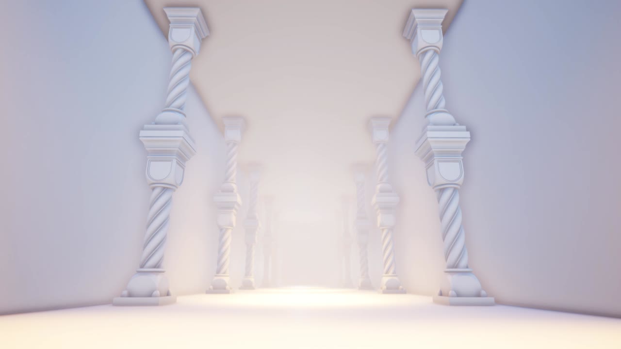 corredor vacío con columnas palacio