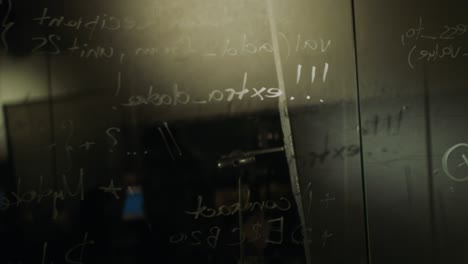 notes on a glass surface