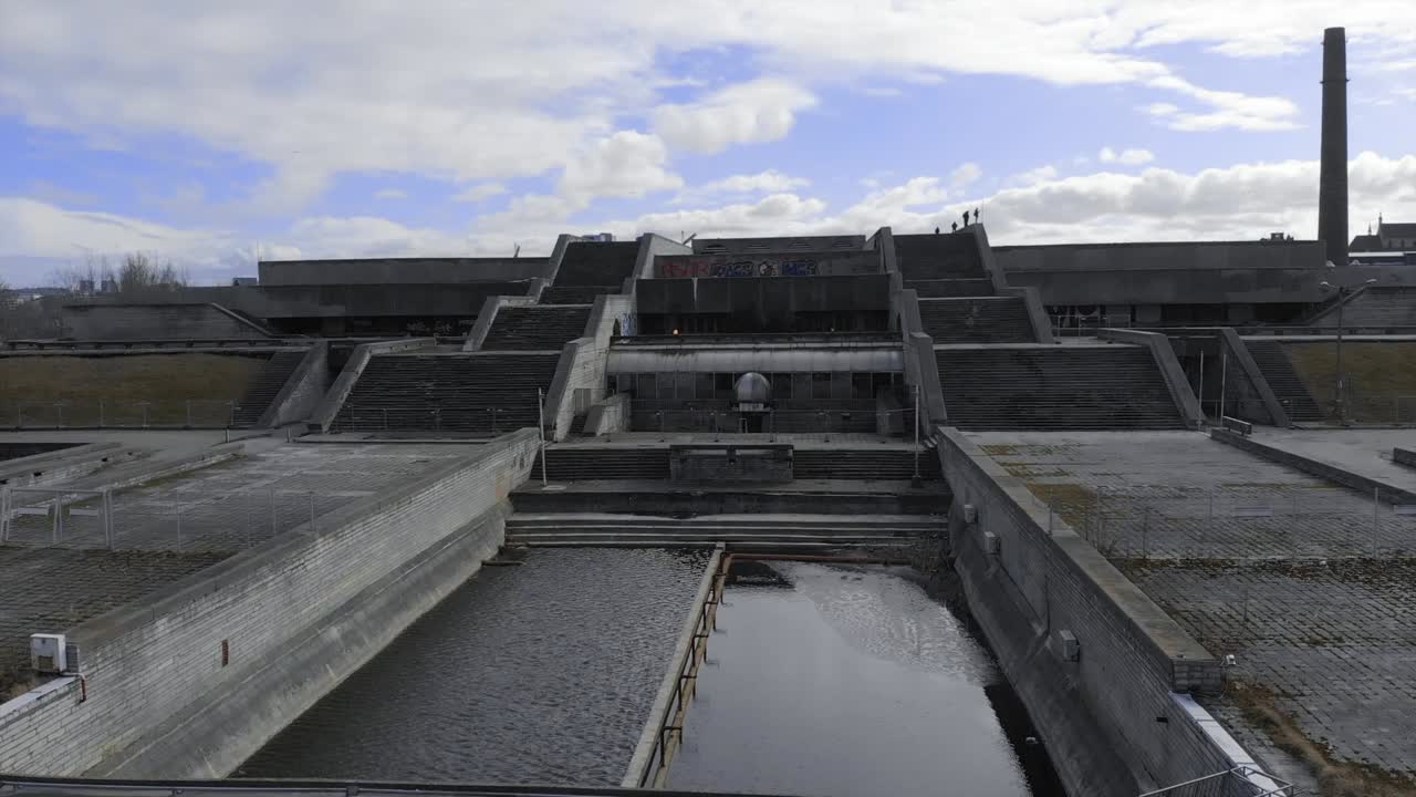 ayuntamiento abandonado, vista aérea