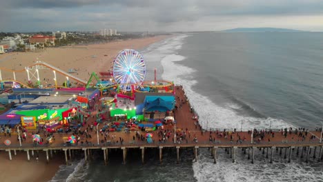 santa monica pier fly back sunset