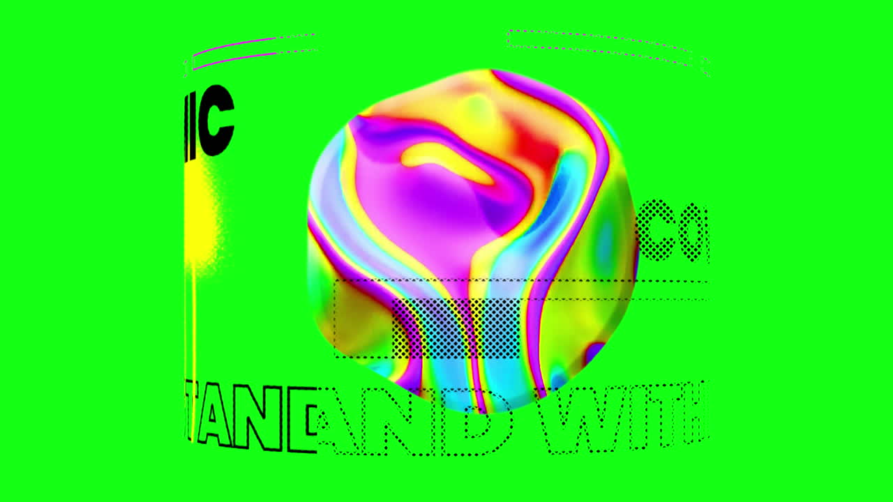 회전하는 실린더를 돌리는 사회적 거리 message와 함께 다채로운 모양의 애니메이션