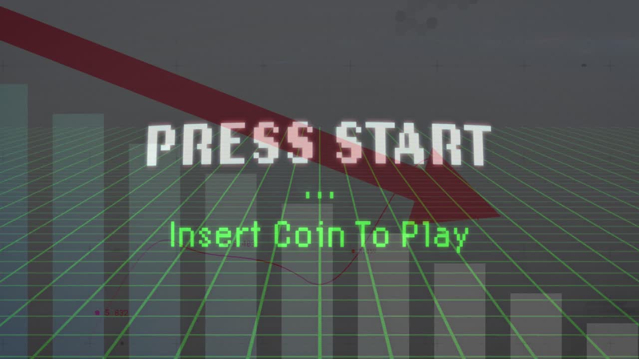 그래프와 통계에 대한 언론 시작 텍스트의 애니메이션