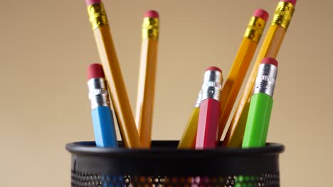 colorful pencils in a holder