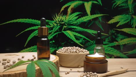 skincare cosmetic mockup product produced in a cannabis legalized laboratory.