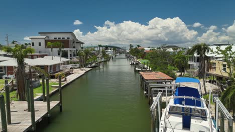 aerial view of canal at ft