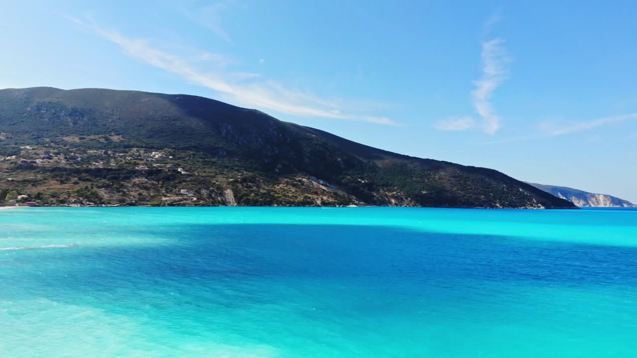 impresionante paisaje insular de agia kiriaki kefalonia grecia - toma panorámica