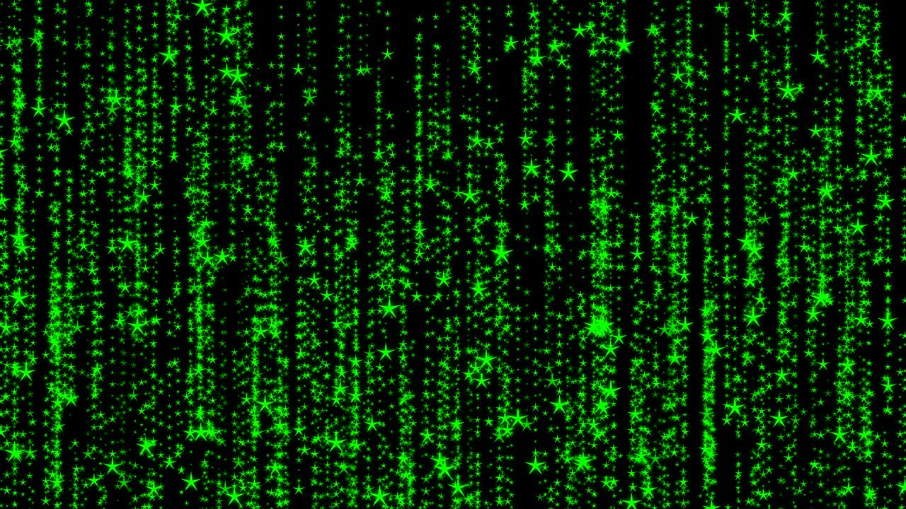 Falling glittering star particle rain.