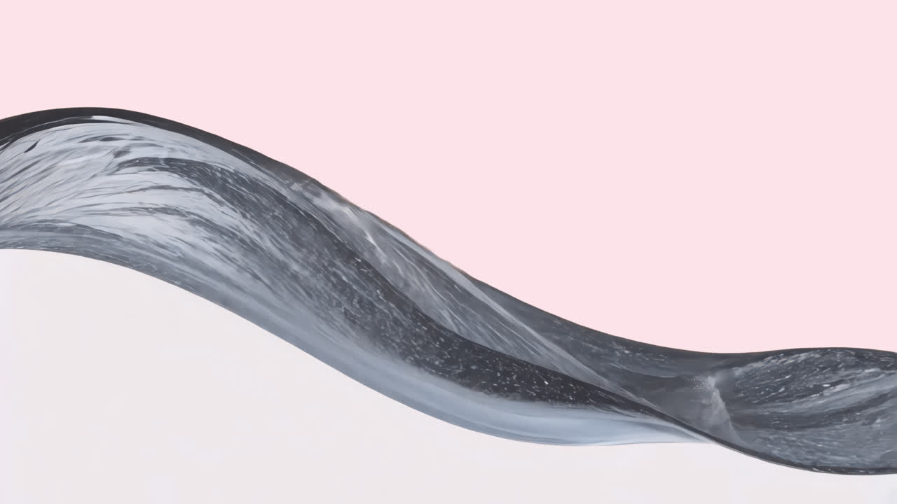 Abstract fluid wave motion animated overlay, transparent 4K video, alpha channel, ProRes 4444