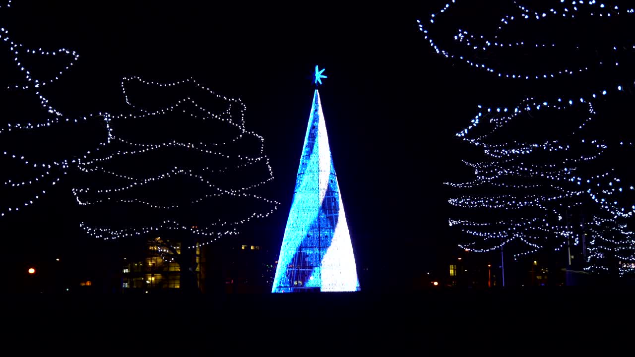 덴버 다운타운의 홀리데이 라이트 쇼