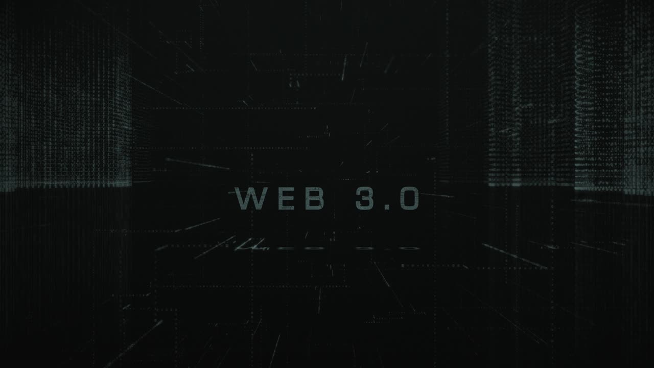 추상 디지털 웹 3.0 사이버 도시 배경 스 비디오 미국, 기술, 루프 가능한 요소 도시 레이아웃 입자, 추상, 배경 웹 3.0