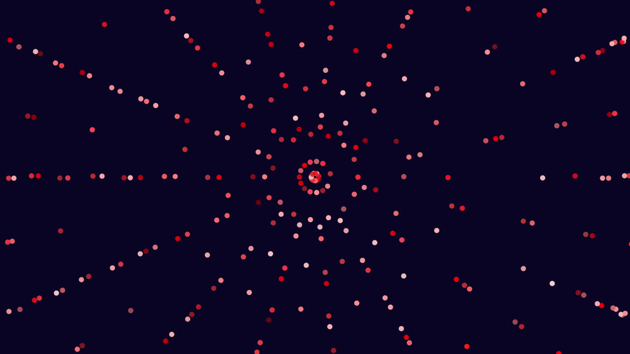 círculo púrpura cósmico hipnótico movimiento en el sentido de las agujas del reloj de los puntos