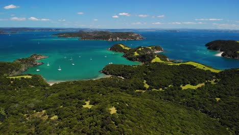 Atemberaubende-Paradiesische-Insel-Urupukapuka-In-Der-Bay-Of-Islands,-Neuseeland