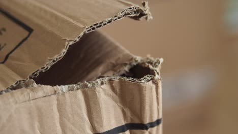 damaged cardboard box