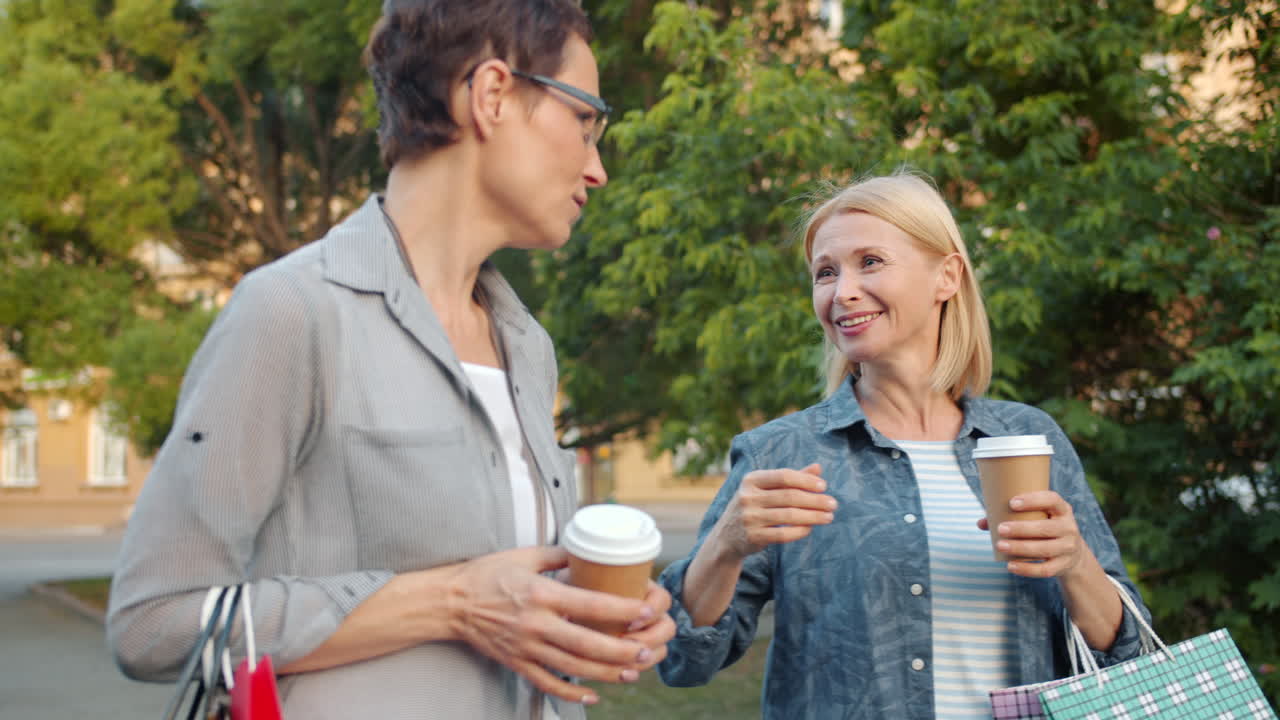 Two Women Enjoying Coffee and Conversation