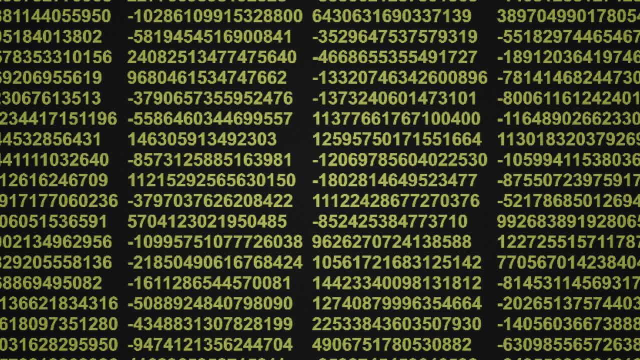 цифровой табло желтые цифры пиксель компьютерный экран анимация