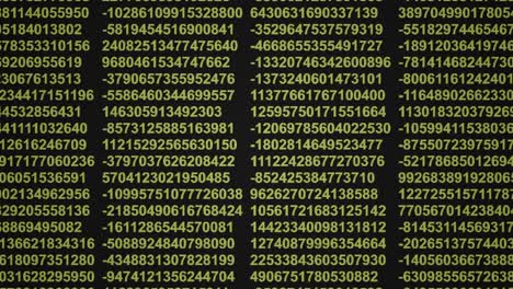 tablero de puntuación digital números amarillos píxeles animación de la pantalla de la computadora