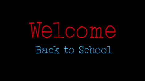 welcome back to school written on black background