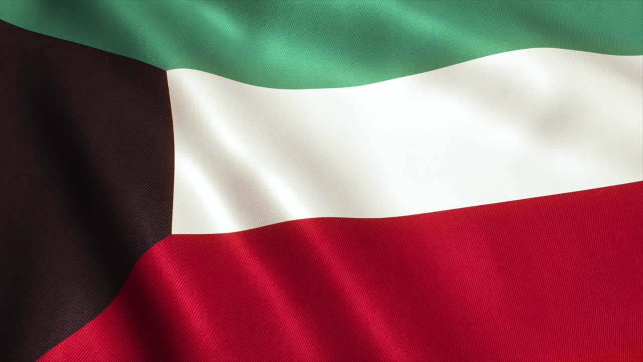 video de la bandera de kuwait en 4k
