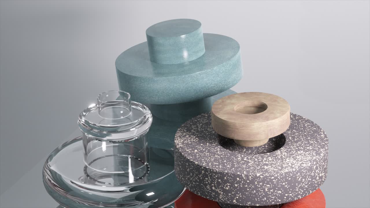 disposición de la visualización de formas geométricas