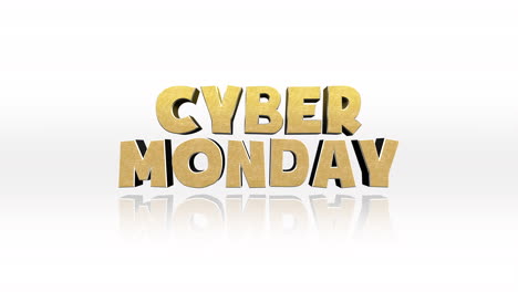 Cartoon-Cyber-Monday-text-on-clean-white-gradient