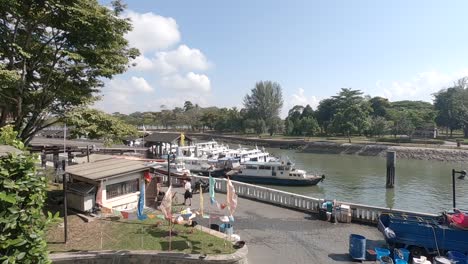 a peaceful jetty in the morning