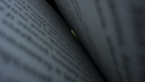 Detailed-view-open-book-with-text.-Macro-view-white-pages-of-book