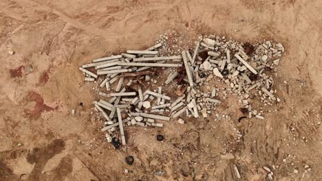construction debris and waste on a construction site