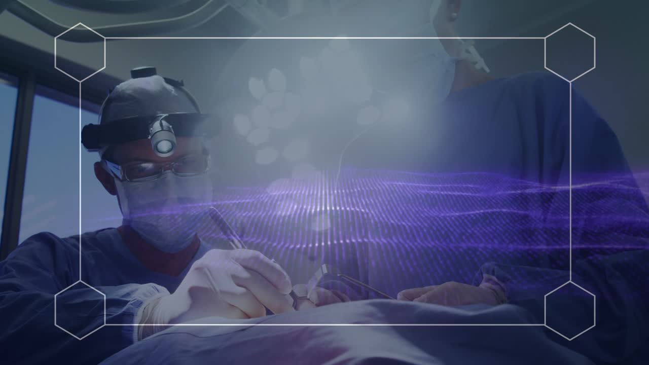 Animation of network of connections over surgeons in operating theater