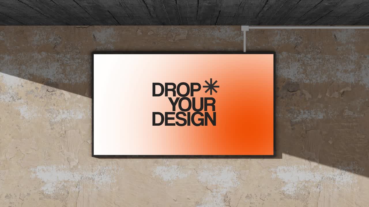 maqueta de pantalla de cartelera