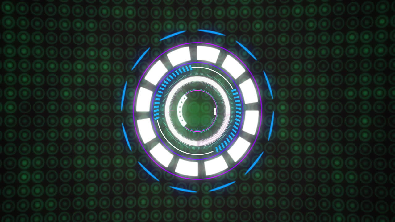 animación de escaneo de alcance con patrón en movimiento en fondo negro