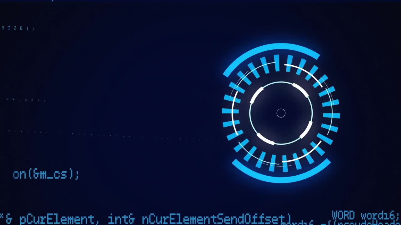 animación del escaneo del alcance y el procesamiento de datos