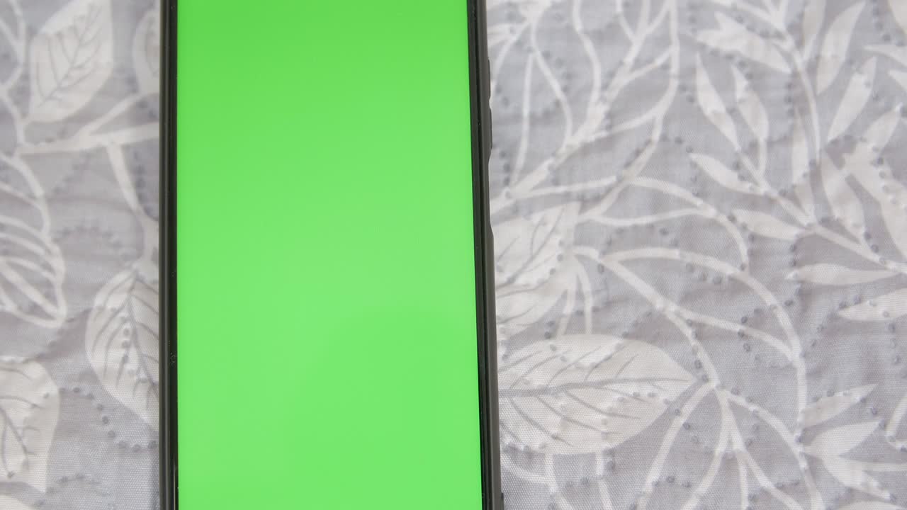 Vertical Smartphone Green Screen Closeup