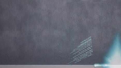 animación del procesamiento de datos financieros sobre un fondo gris
